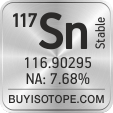 117sn isotope 117sn enriched 117sn abundance 117sn atomic mass 117sn