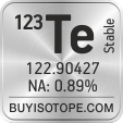 123te isotope 123te enriched 123te abundance 123te atomic mass 123te