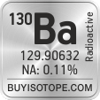 130ba isotope 130ba enriched 130ba abundance 130ba atomic mass 130ba