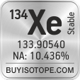 134xe isotope 134xe enriched 134xe abundance 134xe atomic mass 134xe