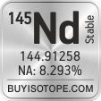 145nd isotope 145nd enriched 145nd abundance 145nd atomic mass 145nd