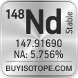 148nd isotope 148nd enriched 148nd abundance 148nd atomic mass 148nd