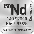 150nd isotope 150nd enriched 150nd abundance 150nd atomic mass 150nd