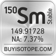 150sm isotope 150sm enriched 150sm abundance 150sm atomic mass 150sm