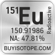 151eu isotope 151eu enriched 151eu abundance 151eu atomic mass 151eu