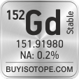 152gd isotope 152gd enriched 152gd abundance 152gd atomic mass 152gd