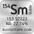 154sm isotope 154sm enriched 154sm abundance 154sm atomic mass 154sm