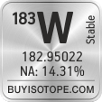 183w isotope 183w enriched 183w abundance 183w atomic mass 183w