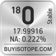 18o isotope 18o enriched 18o abundance 18o atomic mass 18o