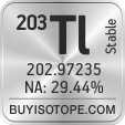 203tl isotope 203tl enriched 203tl abundance 203tl atomic mass 203tl