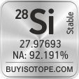 28si isotope 28si enriched 28si abundance 28si atomic mass 28si