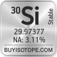 30si isotope 30si enriched 30si abundance 30si atomic mass 30si