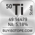 50ti isotope 50ti enriched 50ti abundance 50ti atomic mass 50ti