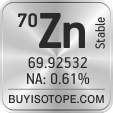 70zn isotope 70zn enriched 70zn abundance 70zn atomic mass 70zn