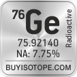 76ge isotope 76ge enriched 76ge abundance 76ge atomic mass 76ge