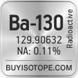 ba-130 isotope ba-130 enriched ba-130 abundance ba-130 atomic mass ba-130