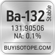 ba-132 isotope ba-132 enriched ba-132 abundance ba-132 atomic mass ba-132