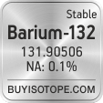 barium-132 isotope barium-132 enriched barium-132 abundance barium-132 atomic mass barium-132