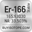 er-166 isotope er-166 enriched er-166 abundance er-166 atomic mass er-166