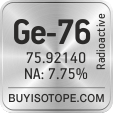 ge-76 isotope ge-76 enriched ge-76 abundance ge-76 atomic mass ge-76