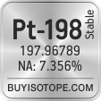 pt-198 isotope pt-198 enriched pt-198 abundance pt-198 atomic mass pt-198