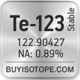 te-123 isotope te-123 enriched te-123 abundance te-123 atomic mass te-123