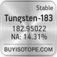 tungsten-183 isotope tungsten-183 enriched tungsten-183 abundance tungsten-183 atomic mass tungsten-183