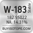 w-183 isotope w-183 enriched w-183 abundance w-183 atomic mass w-183