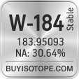 w-184 isotope w-184 enriched w-184 abundance w-184 atomic mass w-184