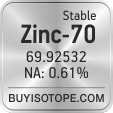 zinc-70 isotope zinc-70 enriched zinc-70 abundance zinc-70 atomic mass zinc-70